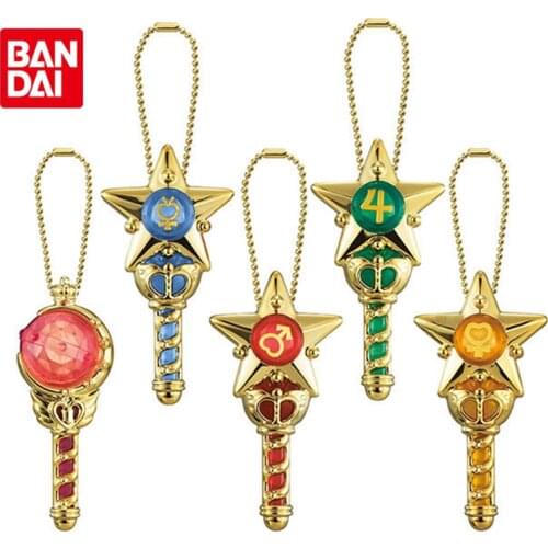 Bandai Genuine Gashapon Sailor Moon Mini Transforming Device Pendant Anime Action Figure Model Keychain Toys Gifts For Girls