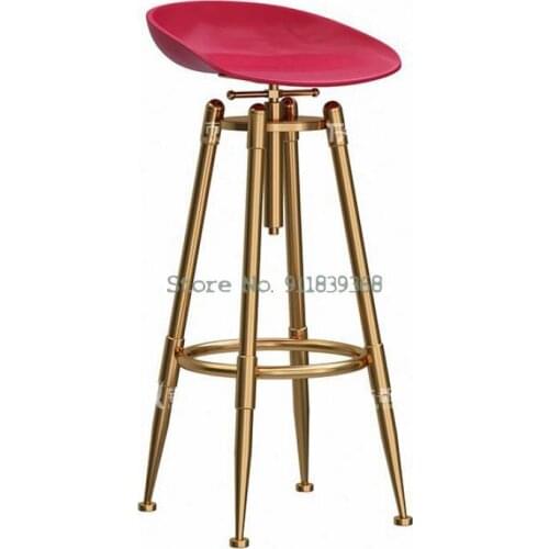 Bar Chair Rotation Lift Bar Household Luxury Back Front Desk Cashier Modern Simple Beauty High Footed Stool