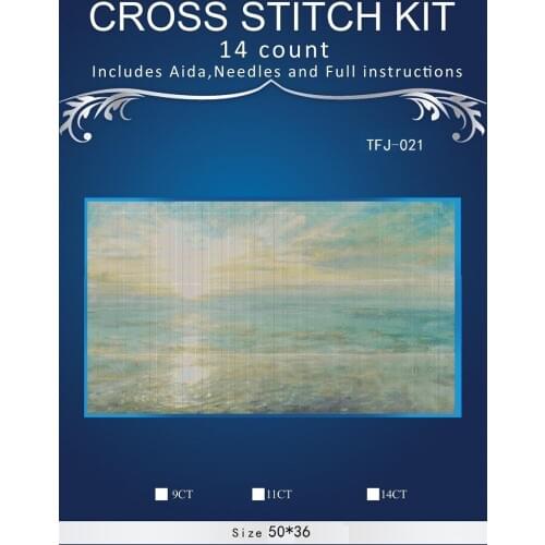 Scenery Needlework,DIY DMC 14CT unprinted Cross stitch Embroidery,scenery style home arts Counted Cross-Stitching 7