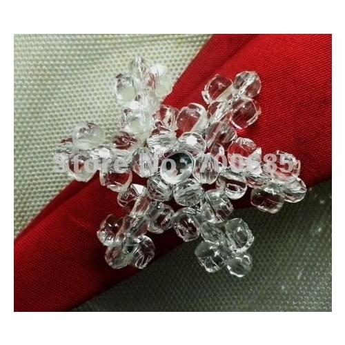 /acrylic napkin ring wholesale napkin holder snowflake