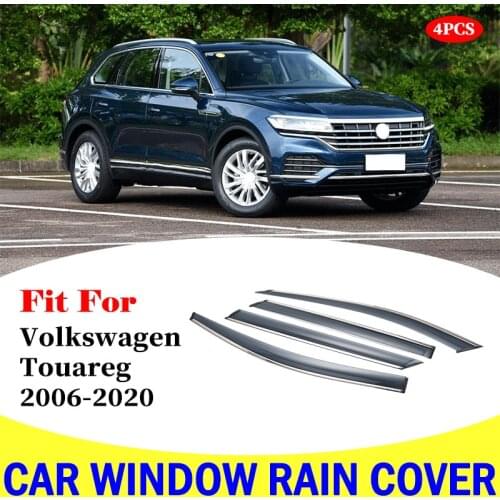 For Volkswagen VW Touareg window visor car rain shield deflectors awning trim cover exterior car-styling accessories 2006-2020
