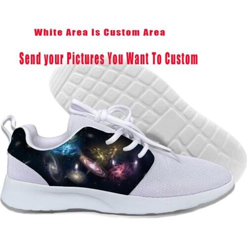 Universe Planet 3D print Starry night Harajuku Lightweight Sport Running Mesh Shoes Women Casual Breathable Sneakers