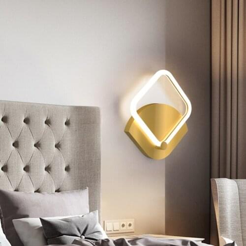 Round/square LED Wall Lights bathroom light bedroom lamp Indoor black/gold Wall Lamp Modern Home Lighting Wall Mounted wandlamp