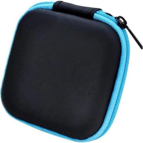 Square Mini Earphone Storage Bag Universal Zipper Earphone Cable Data Cord Storage Bag Case Pouch Earphone Accessories