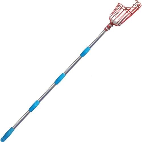 Fruit Picker Tool-Height Adjustable Fruit Picker with Big Basket Apple Orange Pear Picker with Light Weight