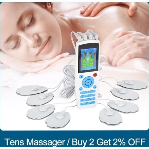 Hot 16 Modes TENS Therapy Massager 4 Output Electric EMS Nerve Muscle Stimulator Digital Pulse Health Care Body Massage Device