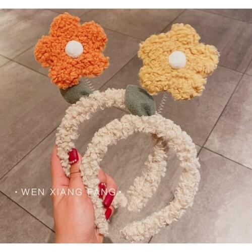 Lolita sweet lamb plush flower headband female soft girl cute headwear collection kawaii girl KC gothic lolita headband loli cos