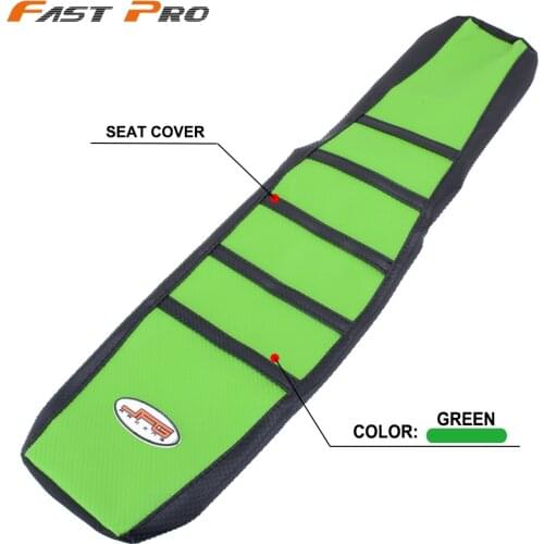 Motorcycle Pro Rib Ribbed Green Gripper Soft Rubber Seat Cover For KAWASAKI KX125 KX250 1994 1995 1996 1997 1998