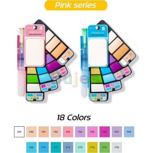 New 18/25 Colors Solid Watercolor Paint Pen Set with Water Color Pigment for Drawing Art Supplies, Painting,Artist