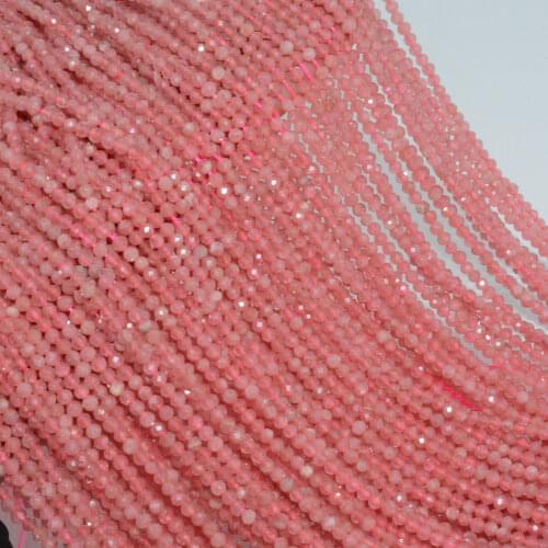 Natural Nice Quality Rhodochrosite Faceted Round Beads 3mm