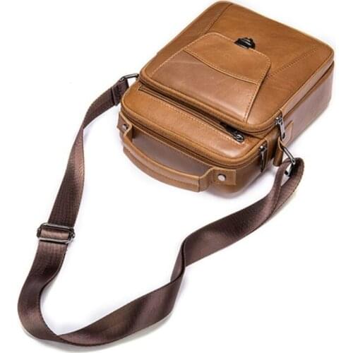 Mens Shoulder Bag Mens Leather Bag For Men Messenger Bags Flap Zipper Designer Male Solid Crossbody Handbags Drop Ship