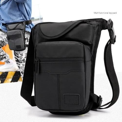 Weysfor Motorcycle Drop Leg Bag Hip Bum Fanny Pack Waterproof Motorcycle Bag Outdoor Casual Waist Bag Motorcycle Bike Bag Black