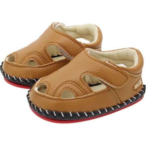 Soft rubber soft bottom handmade baby shoes summer kids first walker toddler shoes sk611