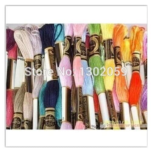 Choose Any Thread Number 150 Pcs Thread + 50 Pcs Needle Similar DMC Embroidery Thread Cross Stitch Thread Floss