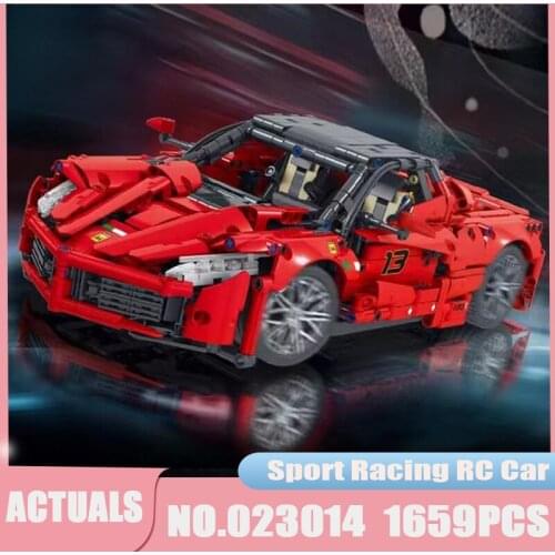 High-Tech Super Sport Racing RC Car MOC Speed Vehicle Champion Building Blocks Model 023014 Bricks Toys Birthday Gift For Boys