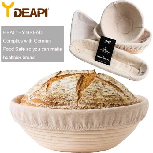 YDEAPI Various Shapes Fermentation Rattan Basket Country Bread Baguette Dough Banneton Brotform Proofing Proving Baskets