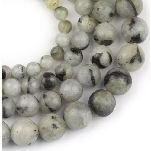 YHBZRET Natural stone Double color Flash Labradorite 6 8 10 12mm Round Spacer Loose beads For Jewelry making charm bracelet diy