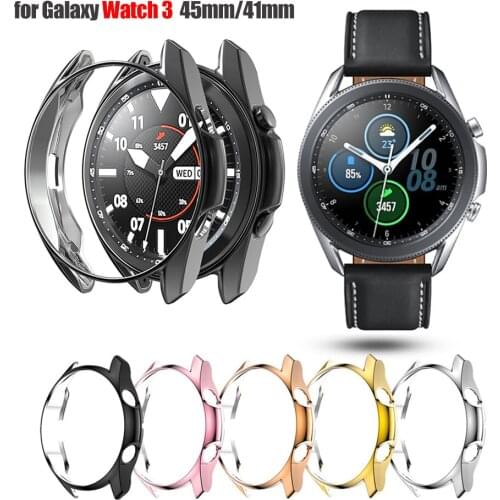 Screen Protector Case for Samsung Galaxy Watch 3 45mm 41mm Ultra Slim Soft TPU Cover for Samsung Smart Watch Watch3 Bumper Shell