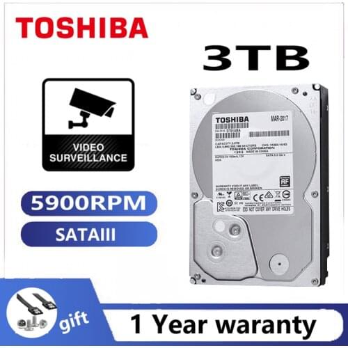 TOSHIBA DVR NVR CCTV 3TB ABA300V Video Surveillance Hard Drive Disk 3000GB HDD HD Internal SATA 3 5900RPM 32M 3.5" Harddisk