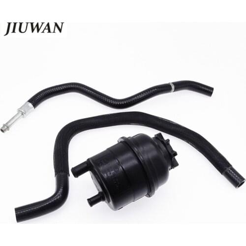 1 Set Car Black Power Steering Reservoir & Hose Kit Fit For BMW E36 E46 E28 E39 E53 3 5 6 7 Series X3 X5 Z3 M3 32411124680