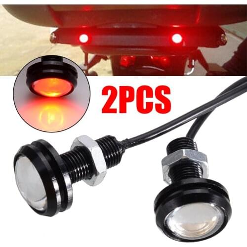 2pcs 12V 23mm LED Eagle Eye Light Car Fog DRL Daytime Reverse Parking Signal Red LED Car Parking Brake Signal Lamps