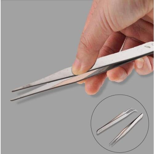 2 X Stainless Steel Nail Art Tweezer Tool Rhinestones Gems Eyelash Nail Art Acrylic Gel Picking Tool