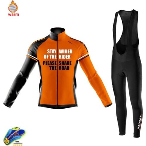 2021 Winter Thermal Fleece Cycling Clothes Warm Mens Jersey Suit Outdoor Riding Bike MTB Clothing Bib Pants Set Ropa Ciclismo