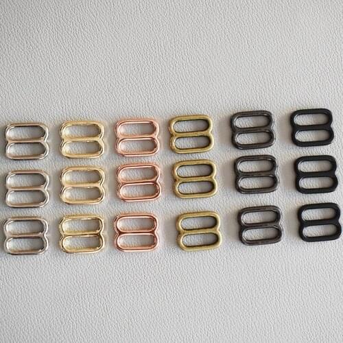 50 Pcs/Lot Silver Adjuster Slider for 15mm Webbing DIY Straps Bags Belts Dog Collar Accessories High Quality Plated Metal