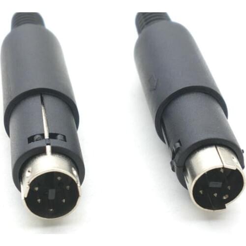 50PCS Mini 5 Pin DIN Male Plug With Plastic Handle Soldering cables DIY