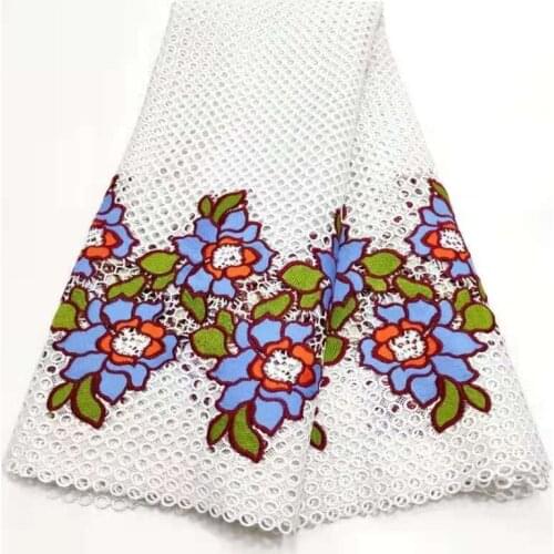 African Cord Lace Fabric Sky Blue Guipure Cord Water Soluble Lace High Quality Nigerian Lace Fabric for Party Wedding