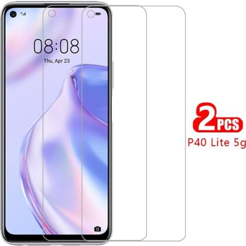 Case for huawei p40 lite 5g cover tempered glass screen protector on p40lite p 40 40p light 6.5 p40lite5g protective phone coque