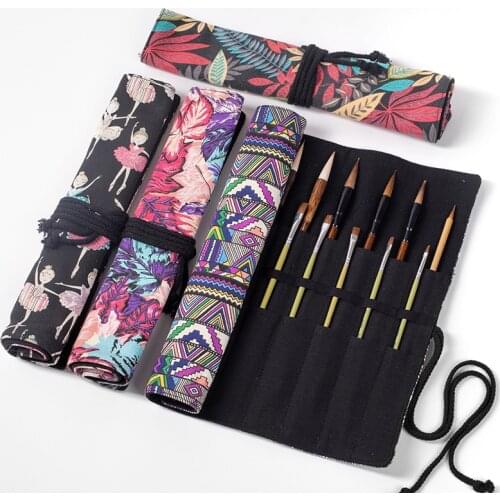 20 Slots School Pencil Case for Girls Roll Pencilcase Stationery Kawaii Pen Bag Large Brush Office Box Organizer Supplies Kit