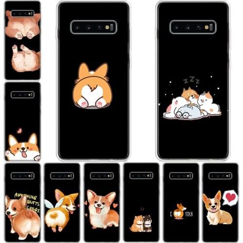 Sexy Cartoon Dog Ass Super Cute Corgi Phone Case For Samsung Galaxy A71 A70 A51 A50 A41 A40 A30 A21 A10 A01 A90 A20S A20E A10S M