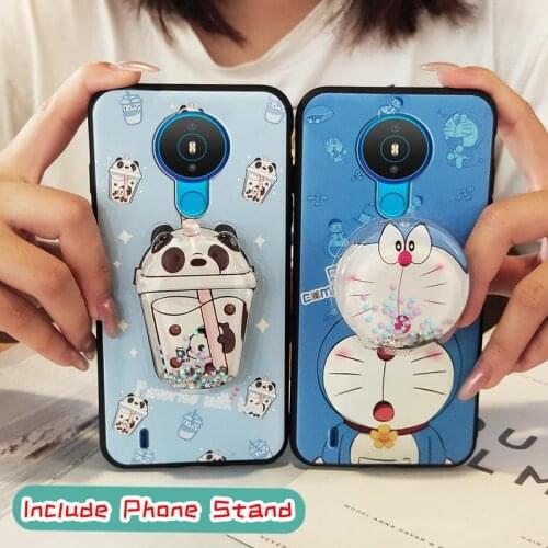For Girls foothold Phone Case For Nokia 1.4 Cute Anti-dust Cartoon Original Waterproof Back Cover