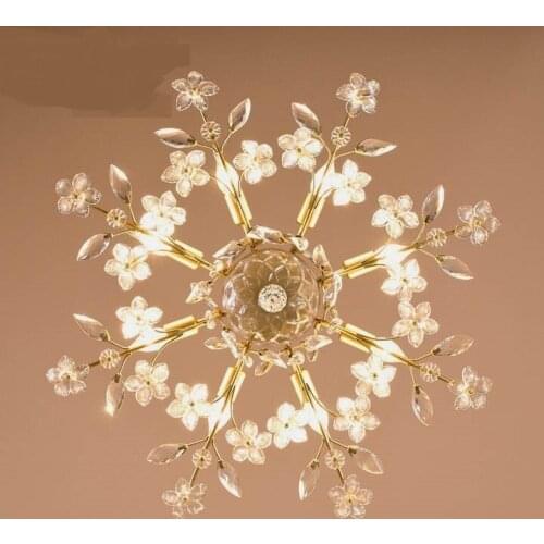 Road study Ceiling Lights creative lamps American style iron crystal living room dining room ceiling lamps 6/8 heads LU71120