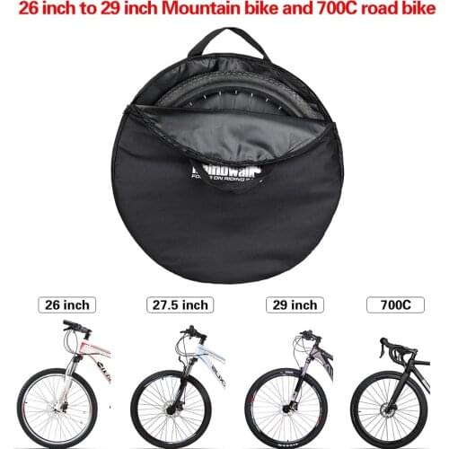 Rhinowalk Mountain Road Bike Wheel Travel Case 26-27 inch Transport Bag Bicycle Wheel Carry Bags 19L Bike Wheel Cover Bag