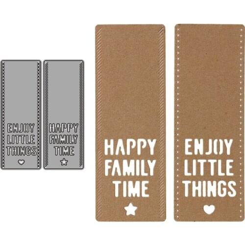 Two Label Tags Cutting Dies Stamps Dies Scrapbooking Mold Cut Childrens Handmade Tools DIY Craft Decoration 2021 New Metal Dies