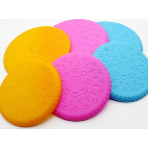 Pet Dog Toy Bone print Pet Dog Flying Disc Training Tooth Resistant Chew Toys