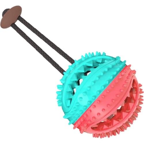 Dog Toys No Suction Cup Tug Interactive Dog Ball Toy For Pet Chew Bite Tooth Cleaning Toothbrush Feeding Pet Supplies