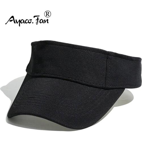 2021 Women Sun Hat Solid Cotton Men Adjustable Visor UV Protection Top Empty Sunhat Outdoor Sports Golf Running Sunscreen Cap