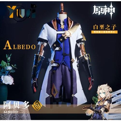 Limit Genshin Impact Albedo Cosplay Costume Game Clothing Clothes For Men Women Anime Suit Outfit Daily Cos Birthday Gift C SD