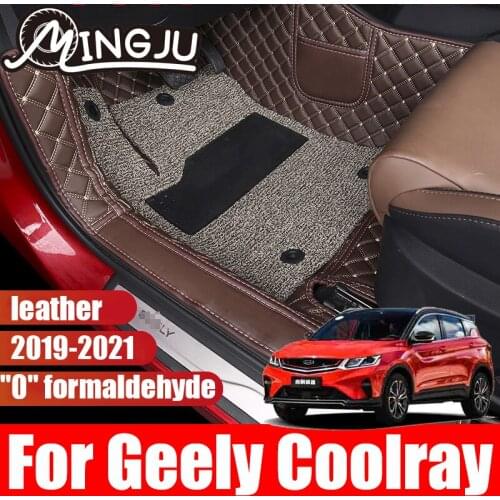 For Geely Coolray 2019 2020 2021 Specialized Floor Mats Car Mat Catpet Leather Waterproof Foot Mat Black Full Covers Accessories
