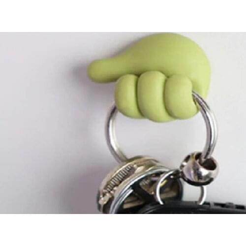Storage Hook Space-saving Thumb Shape Plastic Wall Hangers Delicate Workmanship Easy to Install Wear Resistant Key Holder Clip