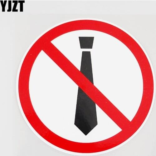 YJZT 11.3CMX11.3CM Prohibition Sign PVC Decal Necktie Car Sticker Superior Quality 11B-0180
