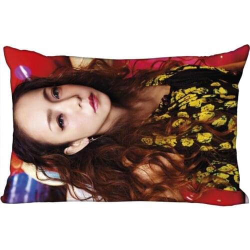 Singer Namie-Amuro Pillow Cover Bedroom Home Office Decorative Pillowcase Rectangle Zipper Pillow Cases Satin Fabric 10-10