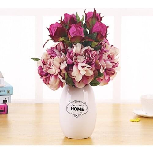 Nordic Style Concise Ceramic Table Vases Pretty Desk Decorative Vases Home Decoration White Fashion Exquisite Modern Vases