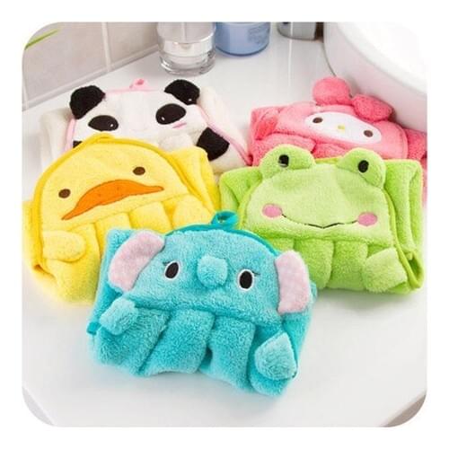 New Cute Animal Microfiber Kids Children Cartoon Absorbent Hand Dry Towel Lovely Towel For Kitchen Bathroom Use