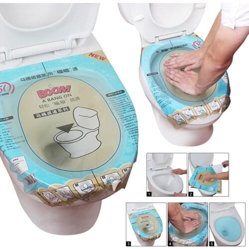 1pcs Disposable Toilet Paper Hotels Universal Toilet Sticker Seat Cover Business Travel Stool Set Health Safety Film