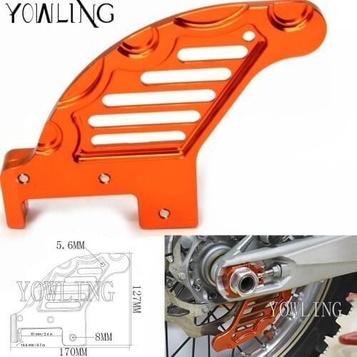Orange Motorcycle CNC Aluminum Rear Brake Disc Guard Protector Cover Modified Accessory for 125 144 150 200 250 300 450 EXC
