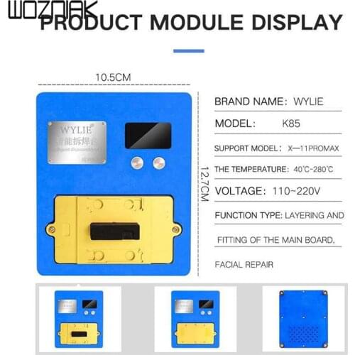WYLIE K85 Preheating Platform for iPhone Motherboard Face Dot Matrix Repair X/XS/Max/12 12ProMax Middle Layered Welding Station